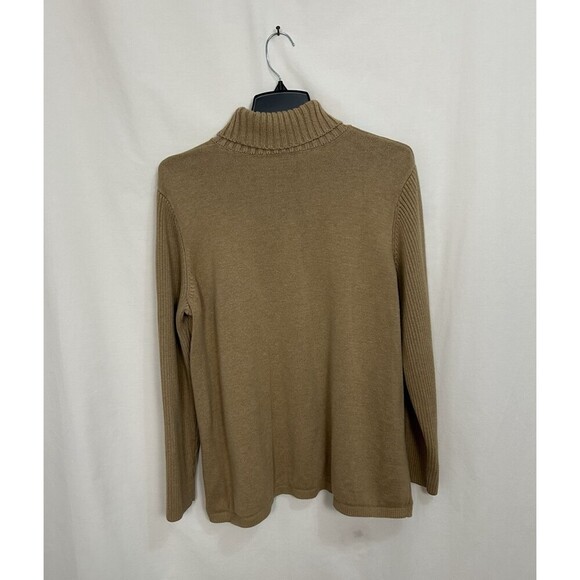 Coldwater Creek Womens 2X Brown Sweater Turtle Neck Long Sleeve Cotton Blend - Picture 5 of 5